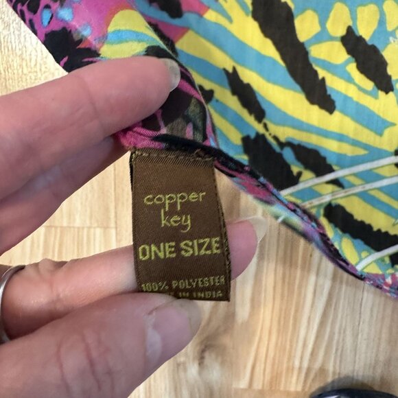 Colorful Leopard Print Womens Scarf Wrap By Copper Key One Size Animal Print - Picture 4 of 4